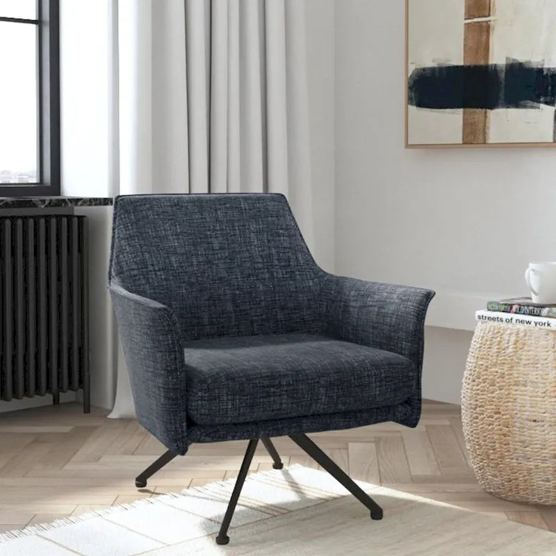 Upholstered Swivel Chair - 29.5x28.5x31