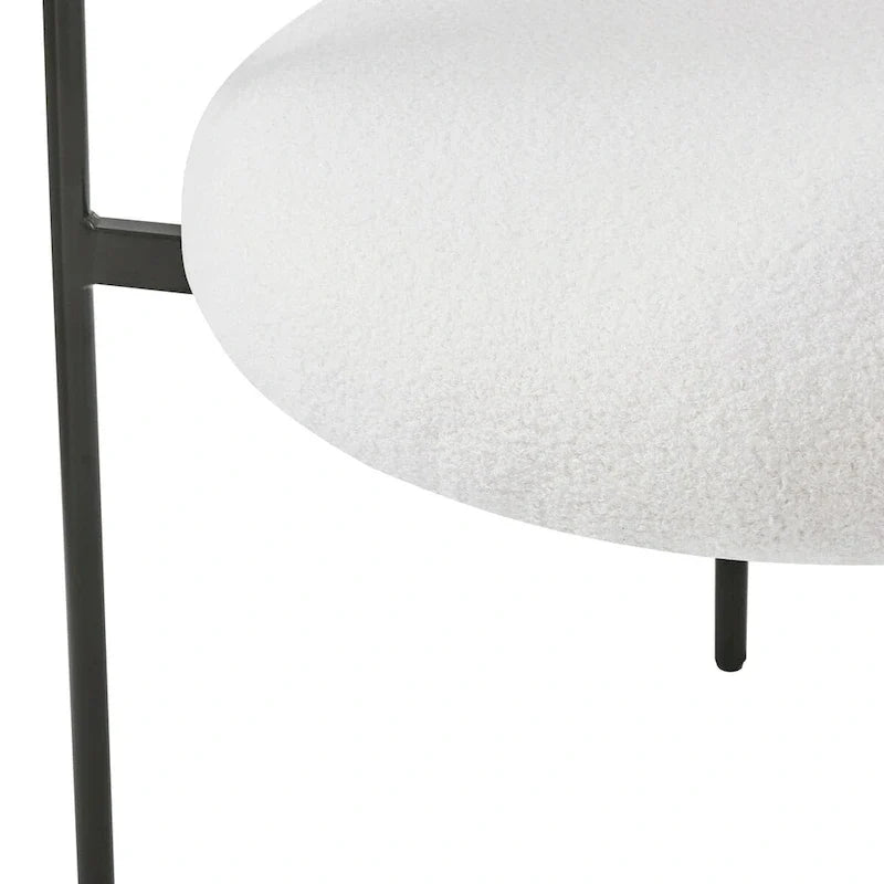 Poltrone da pranzo imbottite con gambe in metallo per casa, cucina e soggiorno (set di 2)