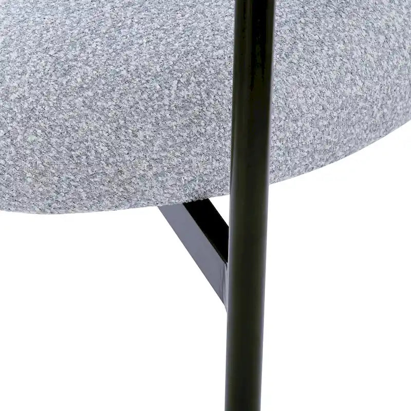 Poltrone da pranzo imbottite con gambe in metallo per casa, cucina e soggiorno (set di 2)